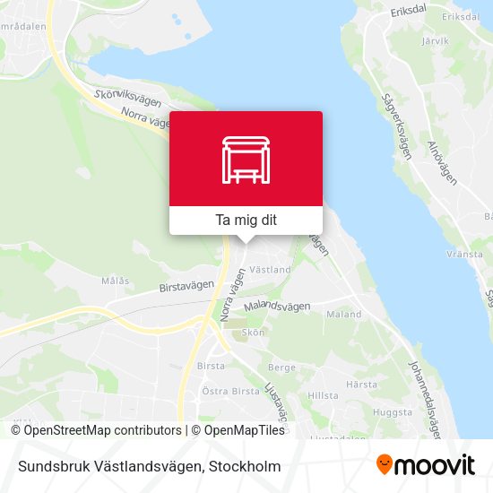 Sundsbruk Västlandsvägen karta