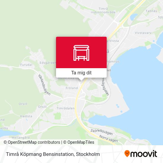 Timrå Köpmang Bensinstation karta