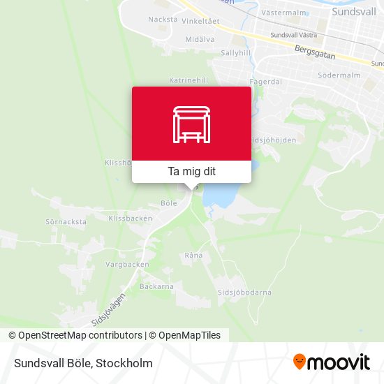 Sundsvall Böle karta