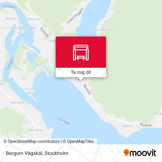 Bergom Vägskäl karta