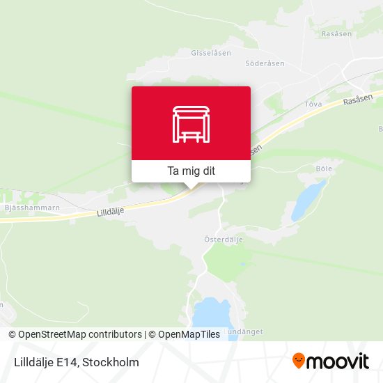 Lilldälje E14 karta