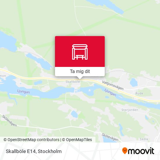 Skallböle E14 karta