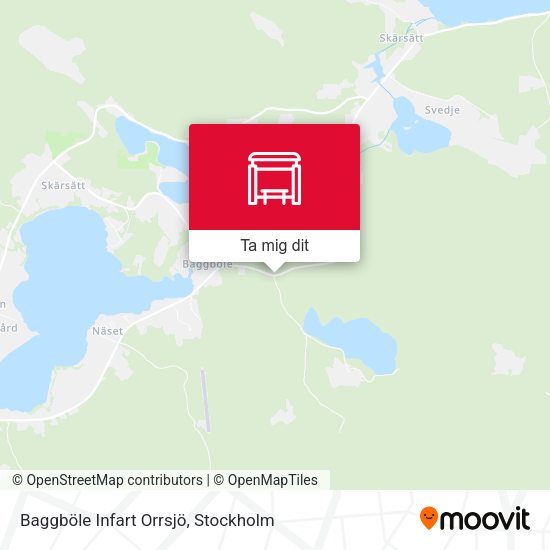 Baggböle Infart Orrsjö karta