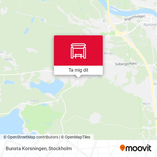Bunsta Korsningen karta