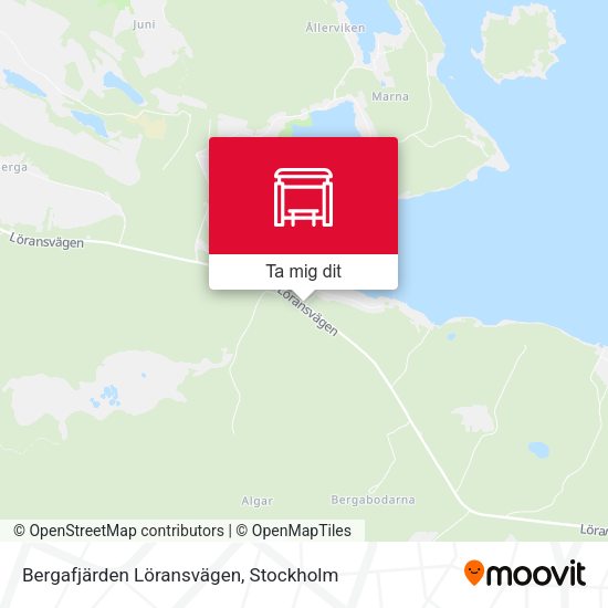 Bergafjärden Löransvägen karta