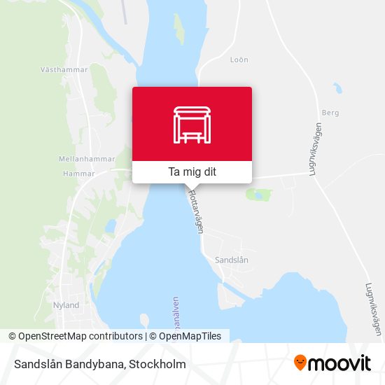 Sandslån Bandybana karta