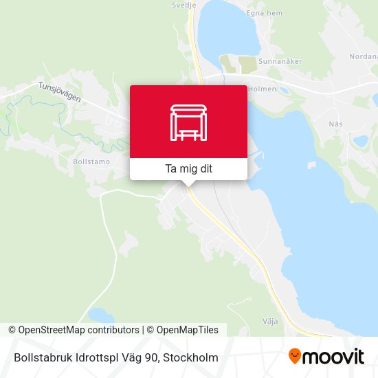 Bollstabruk Idrottspl Väg 90 karta