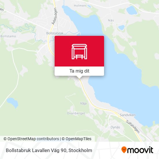 Bollstabruk Lavallen Väg 90 karta