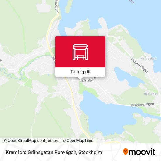 Kramfors Gränsgatan Renvägen karta