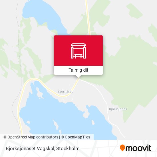 Björksjönäset Vägskäl karta