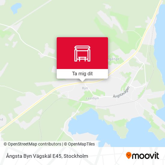 Ångsta Byn Vägskäl E45 karta