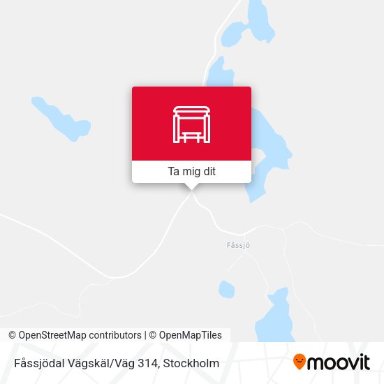 Fåssjödal Vägskäl/Väg 314 karta