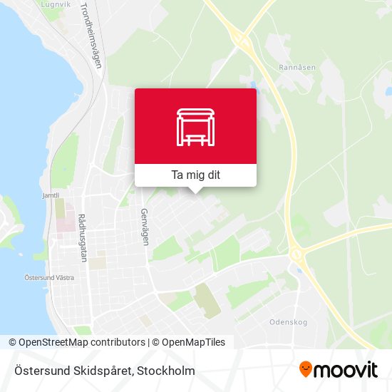 Östersund Skidspåret karta