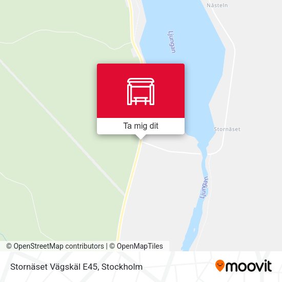 Stornäset Vägskäl E45 karta