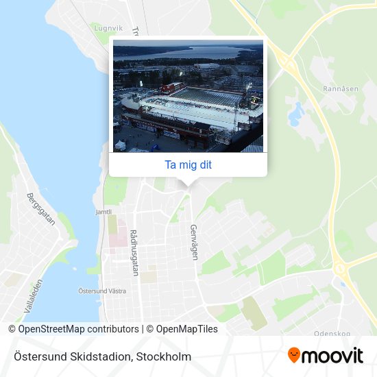 Östersund Skidstadion karta