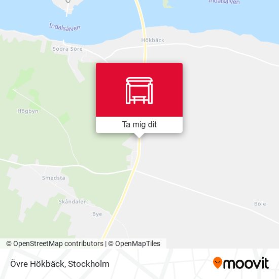 Övre Hökbäck karta