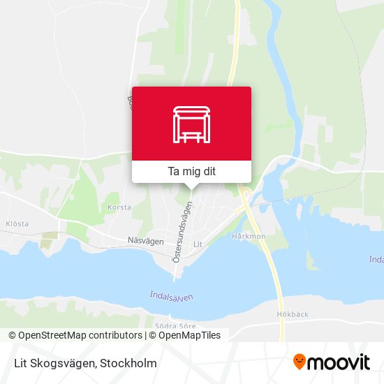 Lit Skogsvägen karta