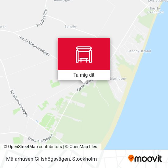 Mälarhusen Gillshögsvägen karta