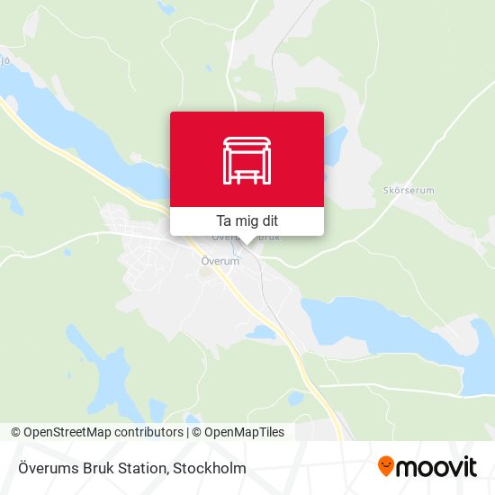 Överums Bruk Station karta