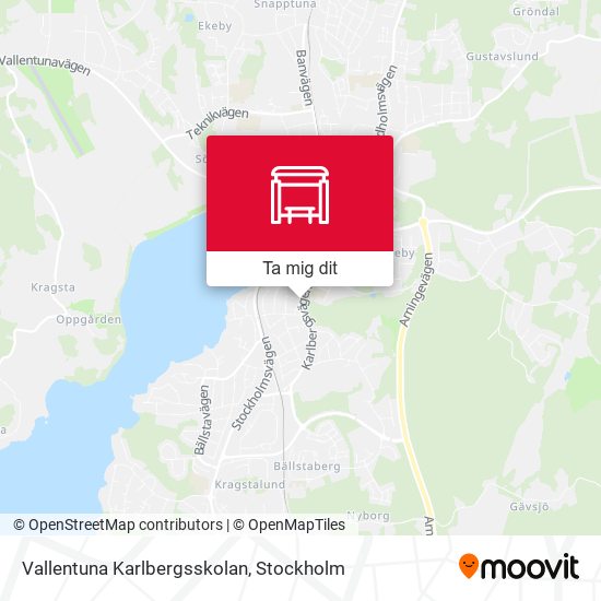 Vallentuna Karlbergsskolan karta