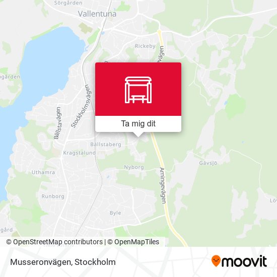 Musseronvägen karta