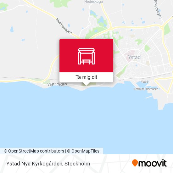 Ystad Nya Kyrkogården karta