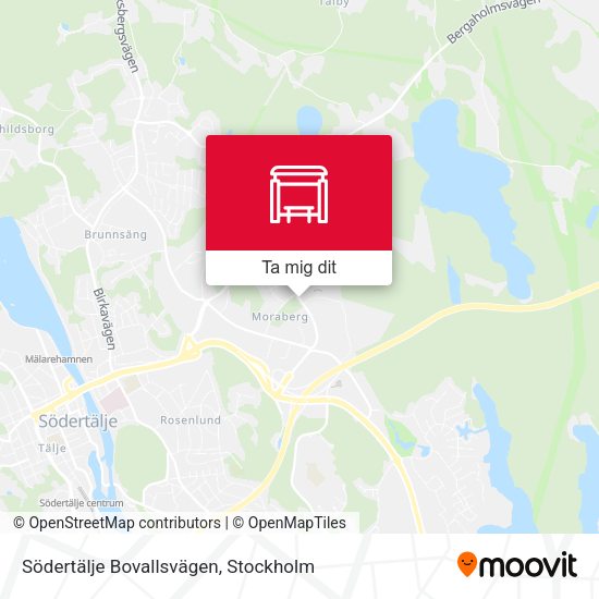Södertälje Bovallsvägen karta