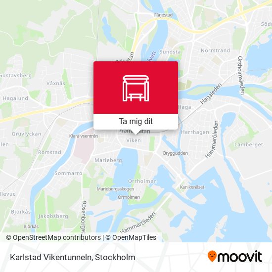 Karlstad Vikentunneln karta