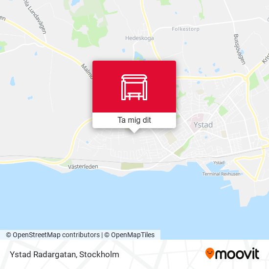 Ystad Radargatan karta