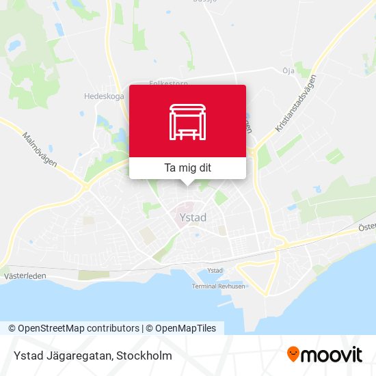 Ystad Jägaregatan karta