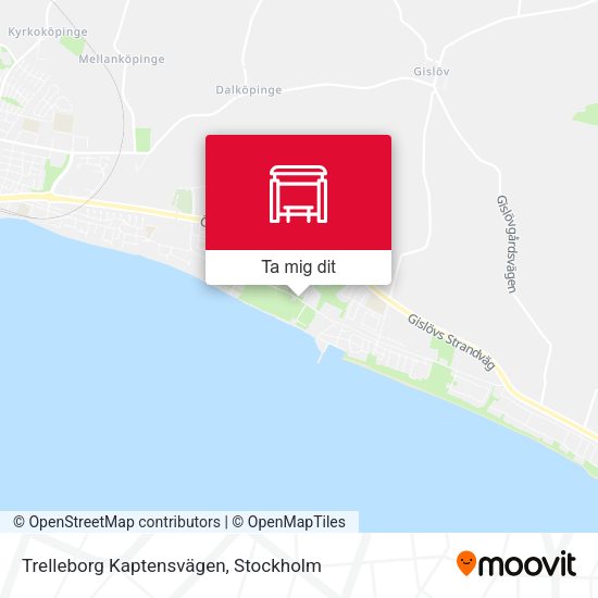 Trelleborg Kaptensvägen karta