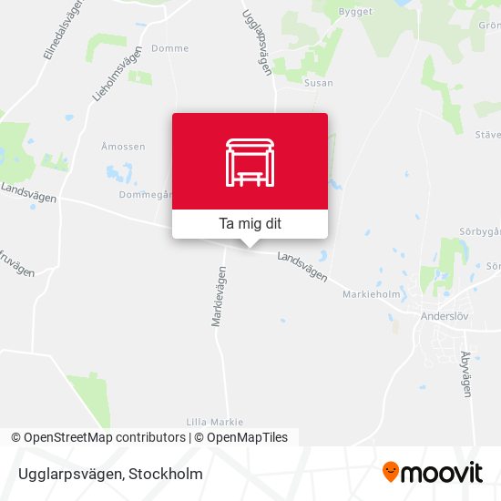Ugglarpsvägen karta