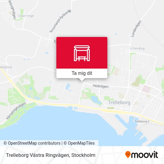 Trelleborg Västra Ringvägen karta