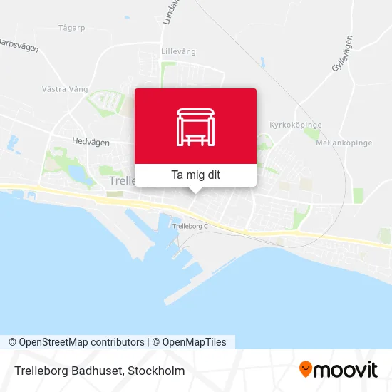 Trelleborg Badhuset karta