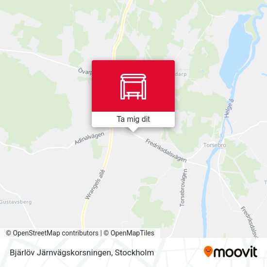 Bjärlöv Järnvägskorsningen karta