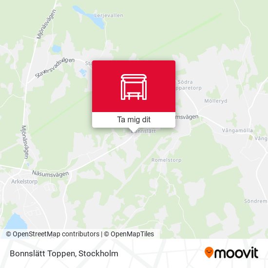 Bonnslätt Toppen karta