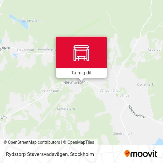 Rydstorp Staversvadsvägen karta