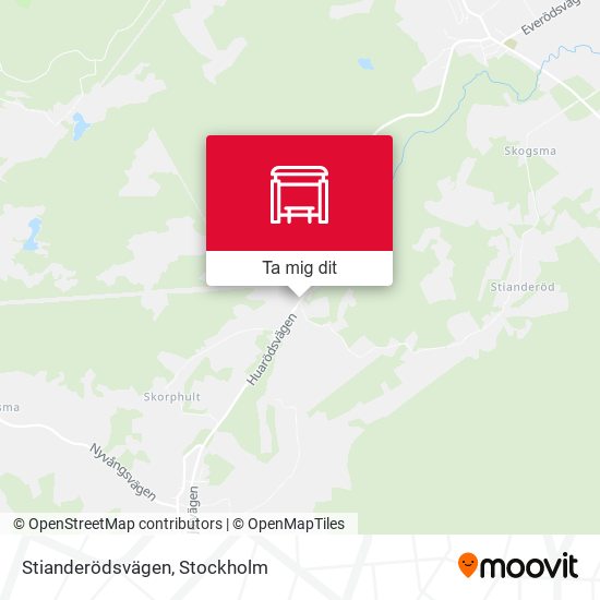 Stianderödsvägen karta