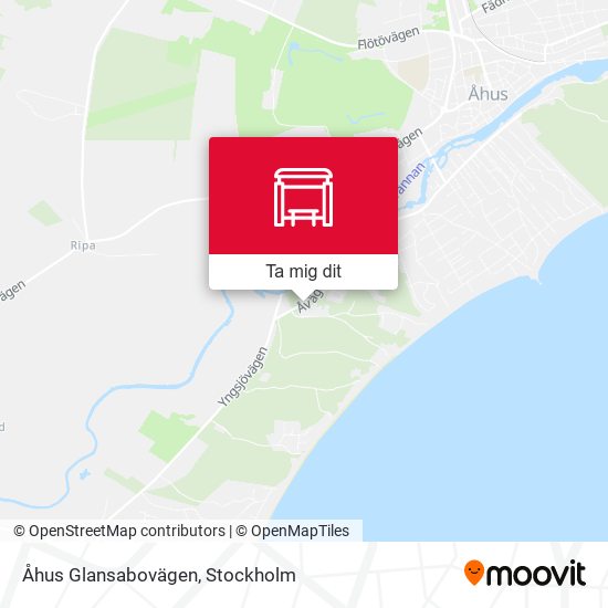 Åhus Glansabovägen karta