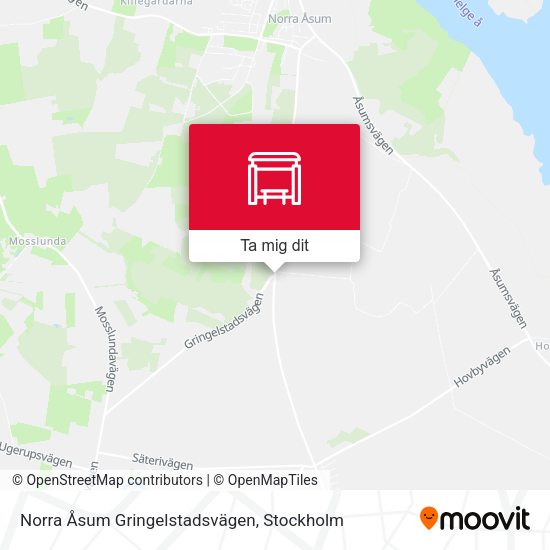 Norra Åsum Gringelstadsvägen karta