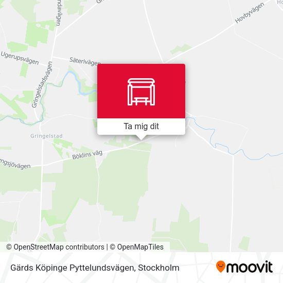 Gärds Köpinge Pyttelundsvägen karta