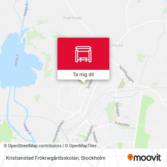 Kristianstad Fröknegårdsskolan karta