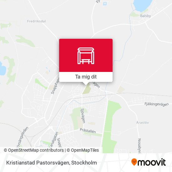 Kristianstad Pastorsvägen karta