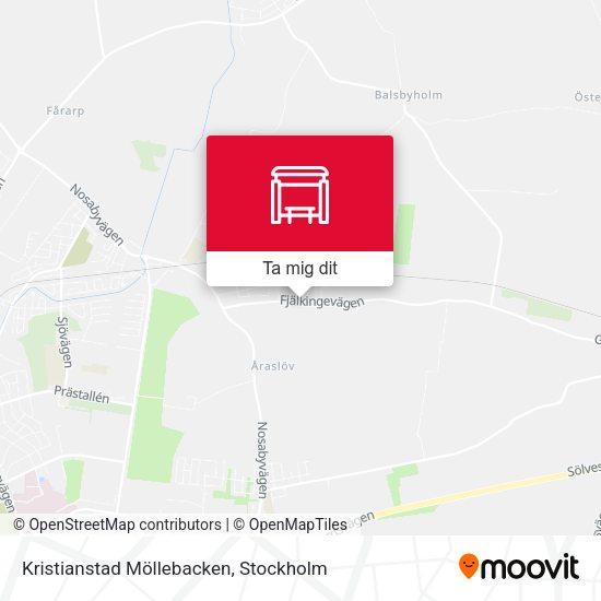 Kristianstad Möllebacken karta