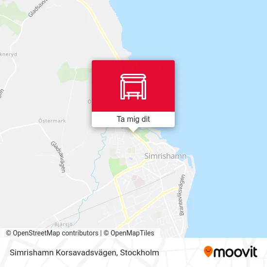 Simrishamn Korsavadsvägen karta