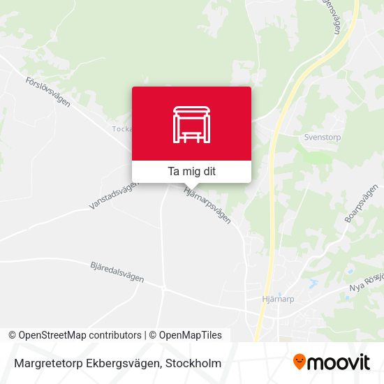 Margretetorp Ekbergsvägen karta
