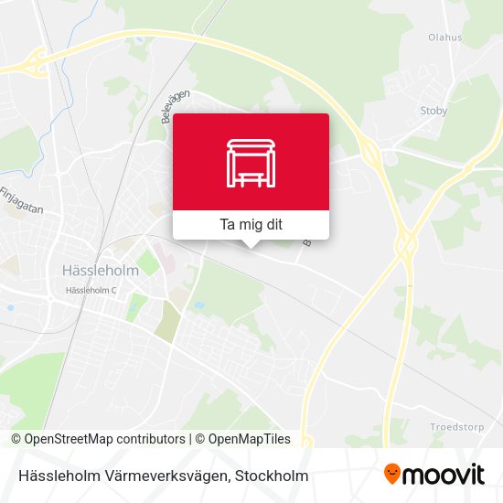 Hässleholm Värmeverksvägen karta