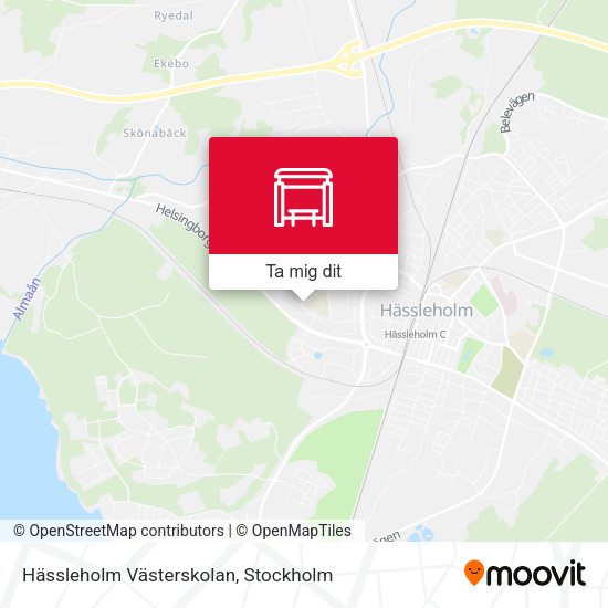 Hässleholm Västerskolan karta