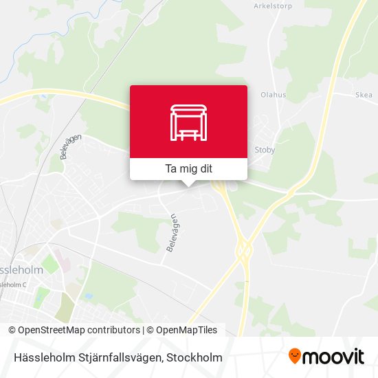 Hässleholm Stjärnfallsvägen karta