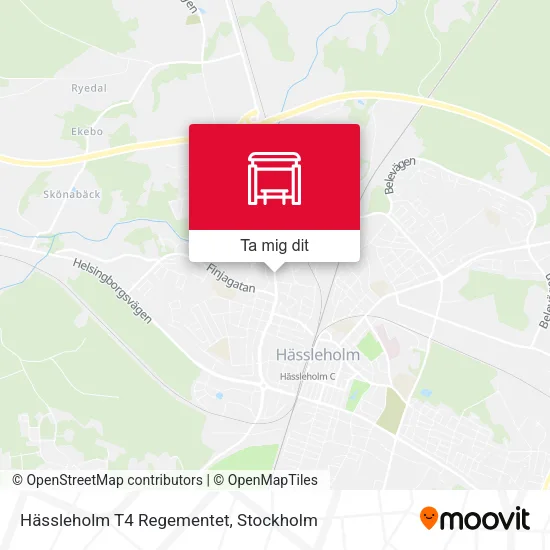 Hässleholm T4 Regementet karta